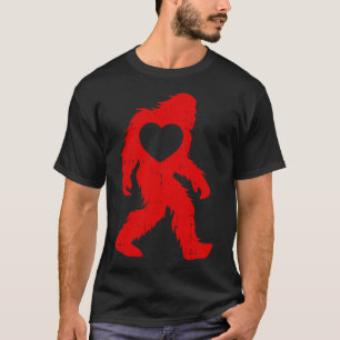 Retro Heat Love Bigfoot Sasquatch Outfit Mannen Jo T-shirt