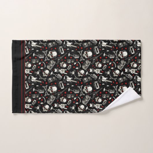 Retro Heavy Metal Pattern Bad Handdoek (Handdoek)