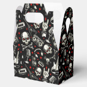 Retro Heavy Metal Pattern Bedankdoosjes (Geopend)
