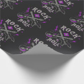 Retro Heavy Metal Pattern Cadeaupapier (Hoek)