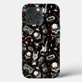 Retro Heavy Metal Pattern Case-Mate iPhone Case (Achterkant)