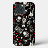 Retro Heavy Metal Pattern Case-Mate iPhone Case (Achterkant)