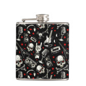 Retro Heavy Metal Pattern Heupfles (Voorkant)