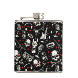 Retro Heavy Metal Pattern Heupfles