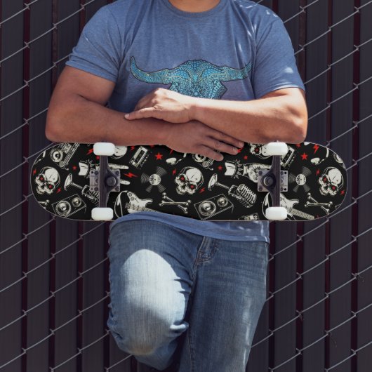 Retro Heavy Metal Pattern Persoonlijk Skateboard (Buiten 3)