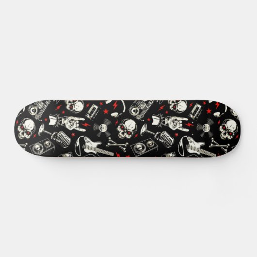Retro Heavy Metal Pattern Persoonlijk Skateboard (Horizontaal)