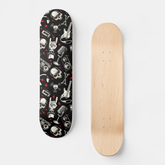 Retro Heavy Metal Pattern Persoonlijk Skateboard (Voorkant)