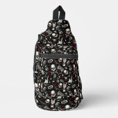 Retro Heavy Metal Pattern Sling Bag (Voorkant)