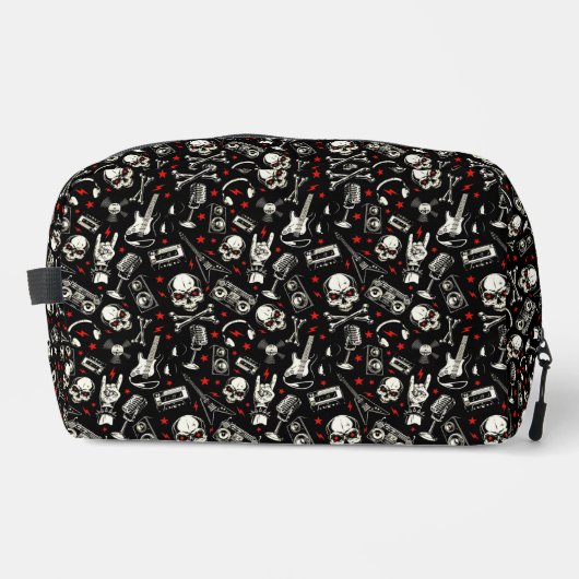 Retro Heavy Metal Pattern Toilettasje (Voorkant)