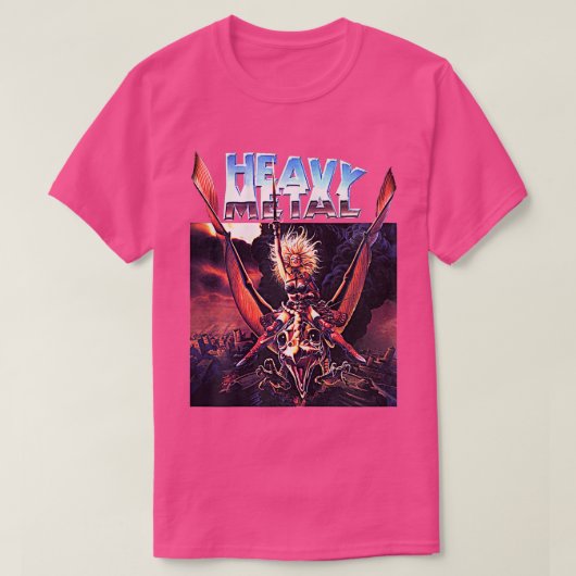 Retro Heavymen vrouwen Grappig Metaltshirt TSh T-shirt (Design voorkant)