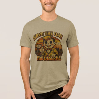 Retro "Heb de dag die je verdient" T-shirt met don
