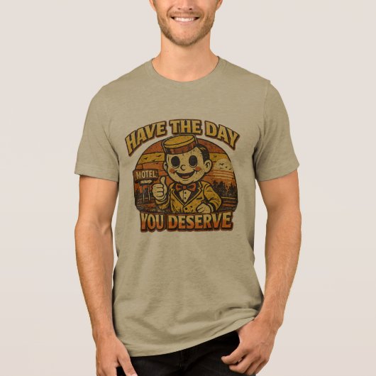 Retro "Heb de dag die je verdient" T-shirt met don (Voorkant)