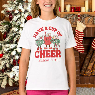 Retro Heb Een Beker Vol Cheer Kerstmis T-shirt