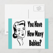 Retro heb je hoeveel baby's? briefkaart (Voorkant / Achterkant)