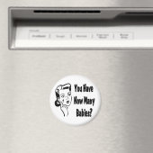 Retro heb je hoeveel baby's? magneet (Insitu (Vaatwasser))
