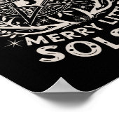 Retro heb jezelf een vrolijk beetje Solstice Yule  Poster (Hoek)