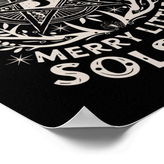 Retro heb jezelf een vrolijk beetje Solstice Yule Poster (Hoek)