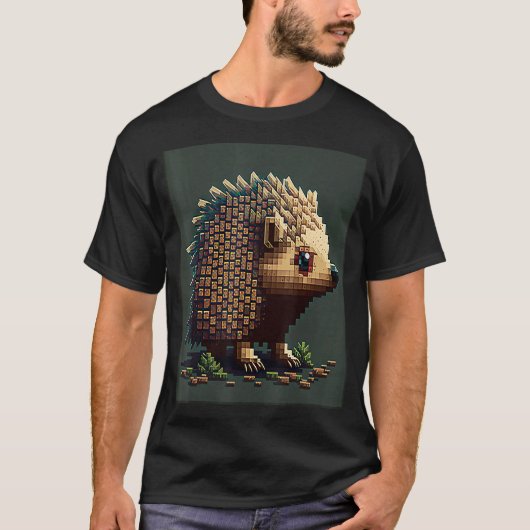 Retro Hedég 8-bits Pixel Art T-shirt (Voorkant)