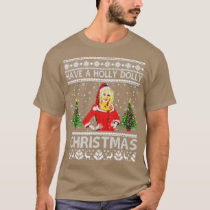 Retro heeft een Holly Dolly KerstLove Parton Mus T-shirt