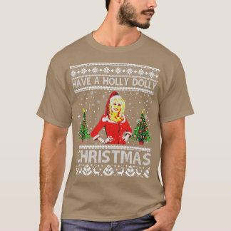Retro heeft een Holly Dolly KerstLove Parton Mus T-shirt
