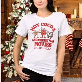 Retro Heet Chocolademelk En Kerstfilms Tri-Blend Shirt