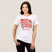 Retro Heet Chocolademelk En Kerstfilms Tri-Blend Shirt (Voorkant volledig)