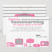 Retro Heet Roze Elektronica Kaart (Voorkant / Achterkant)