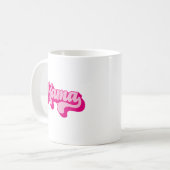 Retro Heet Roze Mama Foto Koffiemok (Voorkant links)