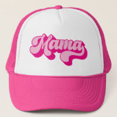 Retro Heet Roze Mama Trucker Pet (Voorkant)