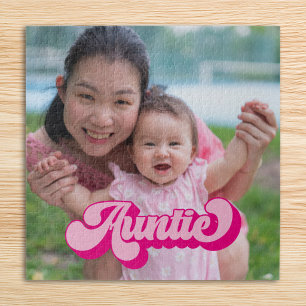 Retro Heet Roze Tante Foto Legpuzzel