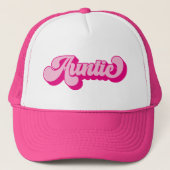 Retro Heet Roze Tante Trucker Pet (Voorkant)