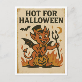 Retro heet voor Halloween Briefkaart