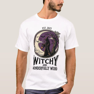 Retro Hekden Shirt Met Griezelige Maan Halloween K