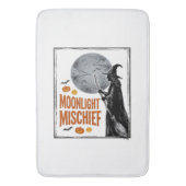 Retro Hekenshirt Halloween Maan Silhouet_1 Badmat (Voorkant Verticaal)