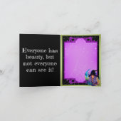 Retro Heks Beauty Halloween Bedankkaart (Binnen)