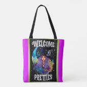 Retro Heks Beauty Halloween Tote Bag (Achterkant)