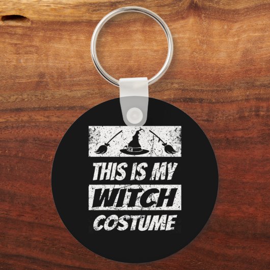 Retro Heks Halloween Matching Groep Kostuum Spook Sleutelhanger (Voorkant)