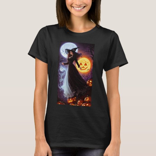 Retro Heks Hallween T-shirt (Voorkant)
