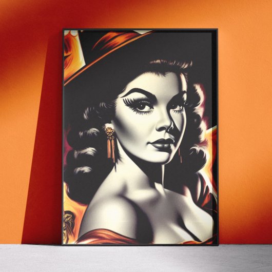 Retro Heks Pin-up Poster