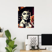 Retro Heks Pin-up Poster (Thuiskantoor)