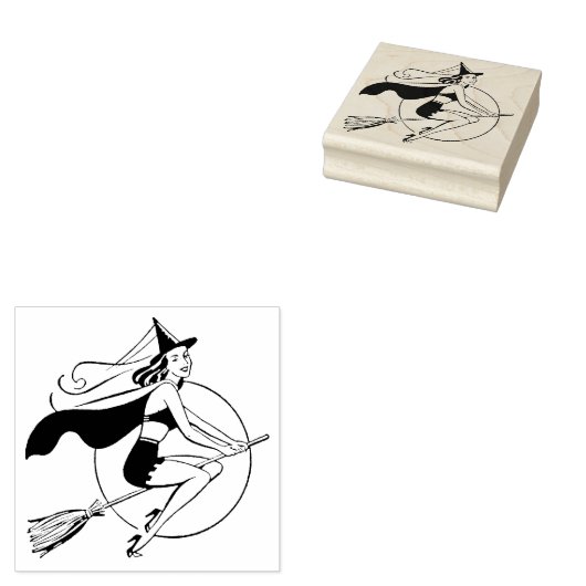 Retro Heks Rubber Art Stamp Rubberstempel (Gestempeld)