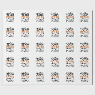 Retro Heks Zou M'n Snoep Maar Moeten Hebben Hallow Cadeaupapier