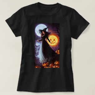 Retro Heksen Halloween T-Shirt