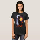 Retro Heksen Halloween T-Shirt (Voorkant volledig)