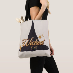 Retro Heksenhoed Boosaardige Naam Boodschappentas Tote Bag