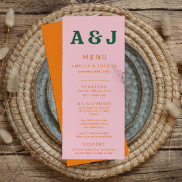 Retro helder en krachtig plat menu