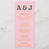 Retro helder en vet Plat Menu (Voorkant)