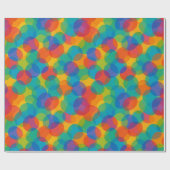 Retro helder gekleurde amorfe vormen kunstpatroon cadeaupapier (Vlak)