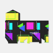 RETRO HELDER GEKLEURDE VORMEN PATROON AANGEPASTE T BEDANKDOOSJES (Uitgevouwen)