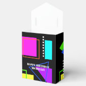 RETRO HELDER GEKLEURDE VORMEN PATROON AANGEPASTE T BEDANKDOOSJES (Geopend)